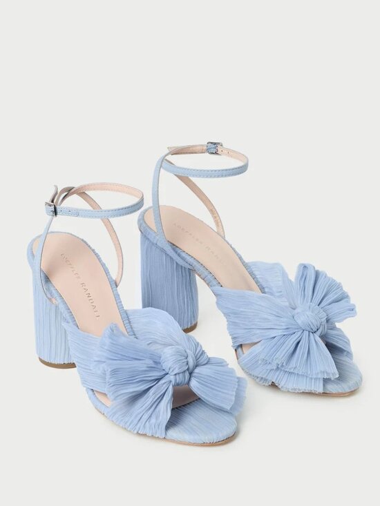 Loeffler Randall Shoes - Loeffler Randall  Camellia Blue Pleated Bow Heel Size 7
